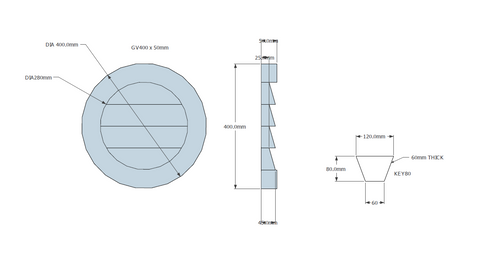 Keystone Porthole Gable Vent #PGV400