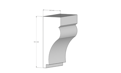 Decorative Exterior Moulding : 90x35 Profile - WP12